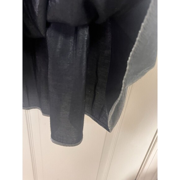 AGB Metallic Silver Accordion Zipper Back Maxi Skirt Womens Size Large See Meas. - Picture 5 of 6